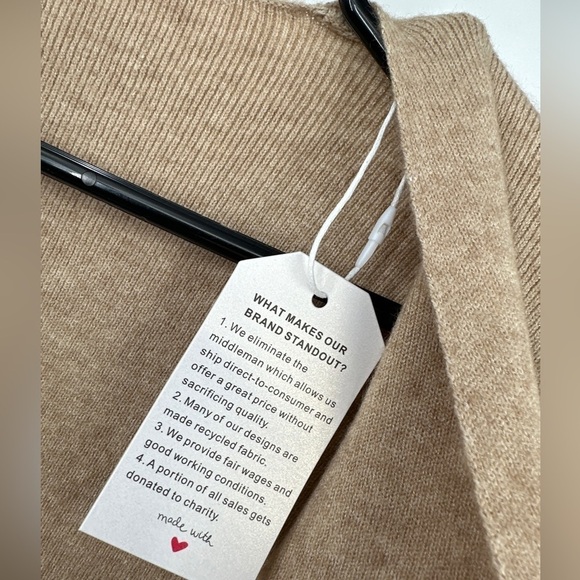 New Wrap Front V-Neck Sweater Size M - Picture 3 of 5